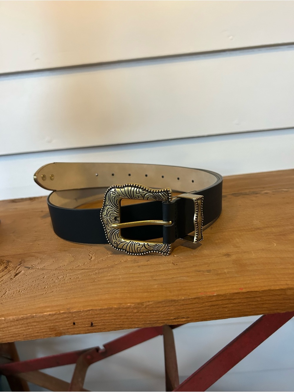 Haute Hippie Black Western Style Belt Medium